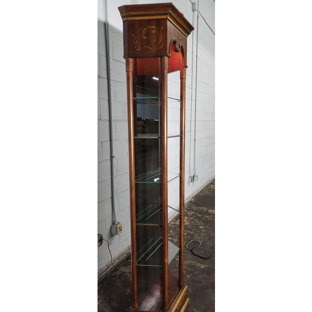 Drexel Heritage 1970s Drexel Heritage Tall Corner Curio Display Cabinet For Sale - Image 4 of 10