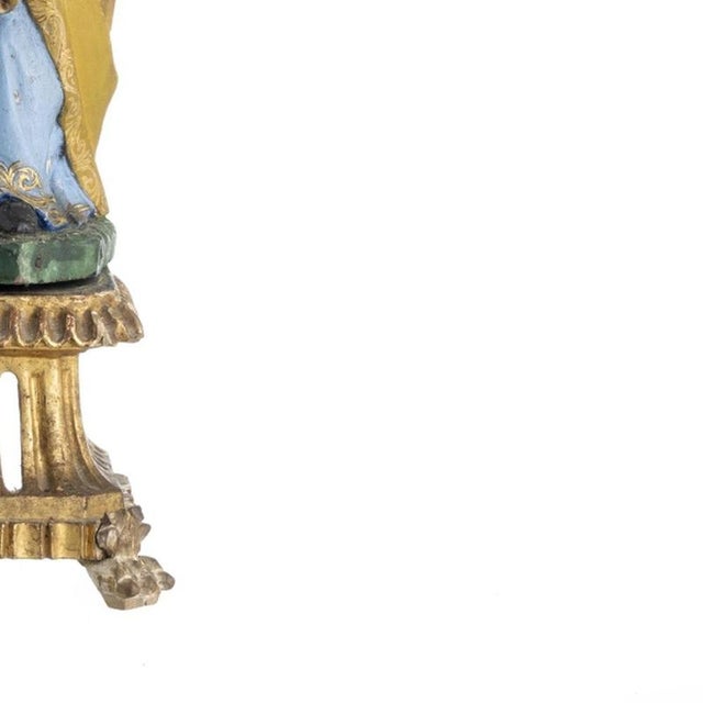 Religious Artist, Saint Joseph with Child Jesus, 19th Century, Wood For Sale - Image 5 of 6