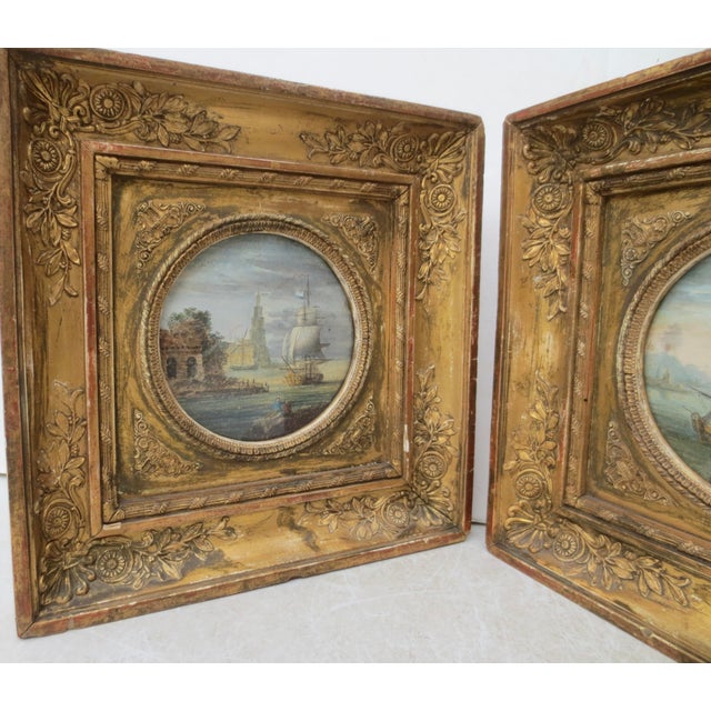 Early 19th Century Two Biedermeier Watercolors - A Pair of 2 For Sale - Image 5 of 8