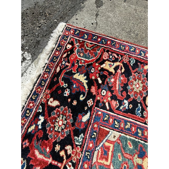 1930s 9ft 4in × 12ft 4in Iranian Hariz Area Rug With Jewel Tones For Sale - Image 5 of 13