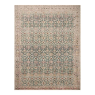 Angela Rose x Loloi Aubrey Rug Aqua / Sand 10'-0" x 14'-0" Area Rug For Sale