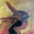 All original, untouched; subject is a native American girl; measures 23.5” in diameter; hand painted; signed with initials...
