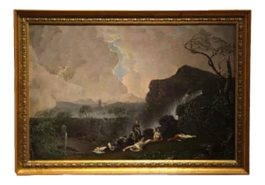 J.J. Walshe Greco Roman Naturalistic Allegory Oil Painting Mid 19th Century