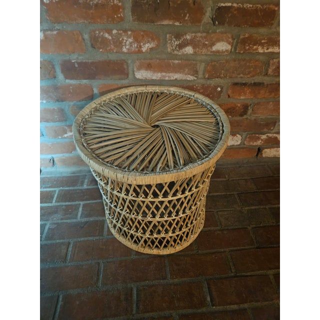 Vintage Boho Chic Plant Stand/Accent Table For Sale - Image 4 of 9