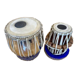 Vintage Indian Tabla Steel Bayan Drum Set- a Pair
