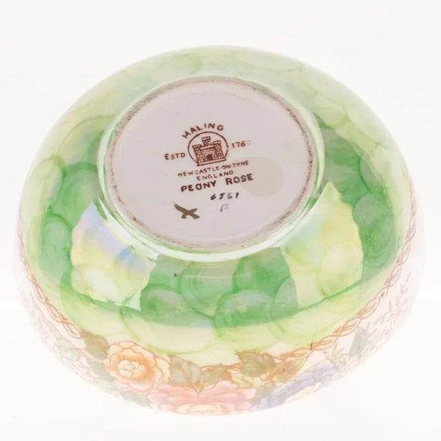 Discovered from a forgotten shelf or cabinet, this Antique Maling Lustreware Ceramic Pottery Peony Rose Pattern Basket...