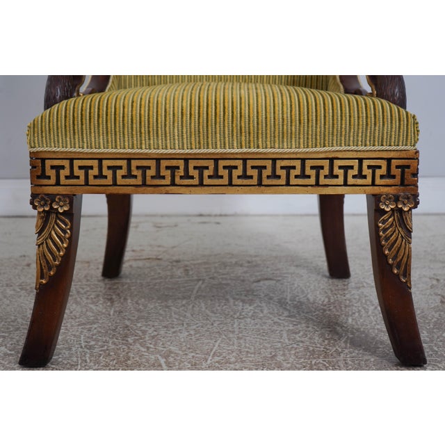 Egyptian Style Gilt Carved Hall Chair W. Swans For Sale - Image 11 of 18