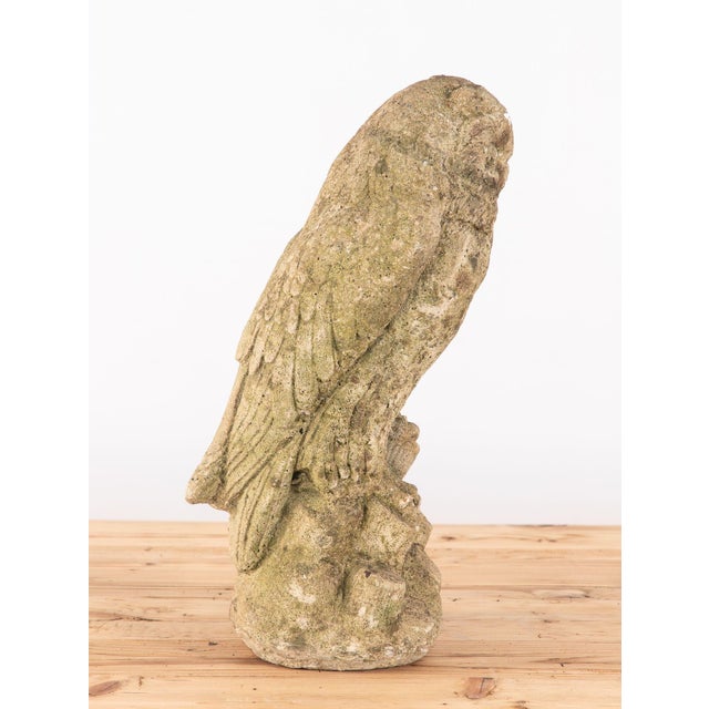 1960s Vintage Stone Horned Owl Garden Ornament, Usa Mid 20th C. For Sale - Image 5 of 14