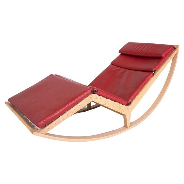 Red Canapo Rocking Chair attributed to Franco Albini for Cassina, Italy, 2010 For Sale - Image 14 of 14