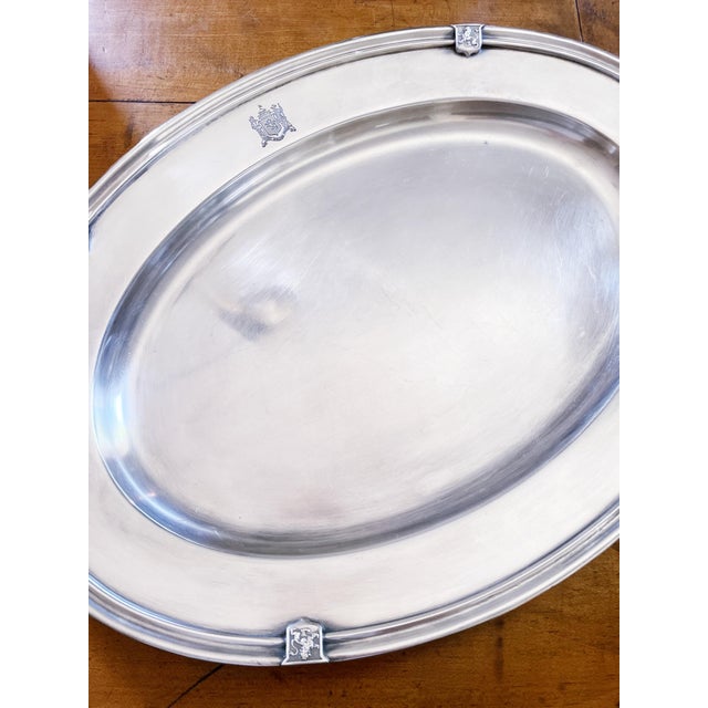 Reed & Barton 1929 Silver Plated Tray From the Fort William Henry Hotel in Lake George Ny For Sale - Image 4 of 7