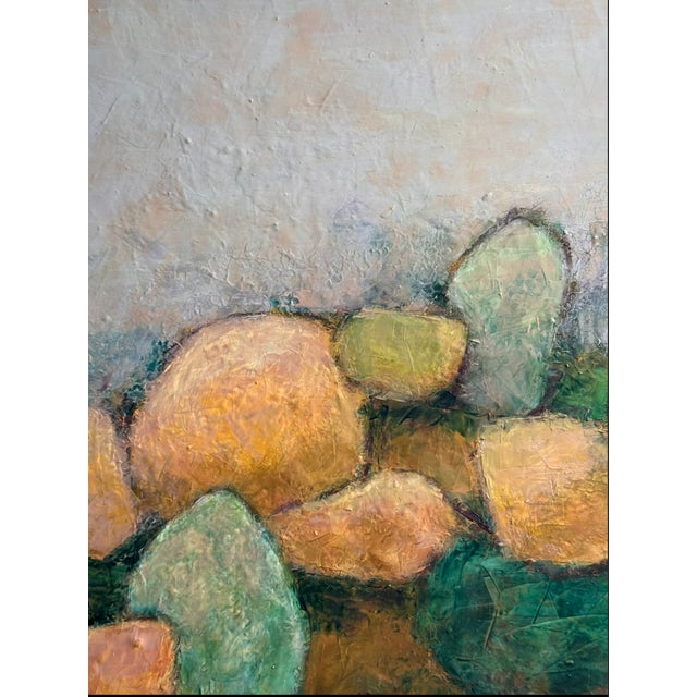 Blue "Is It Even Real" Original Mixed-Media Abstract on Panel by Zac Woodiel For Sale - Image 8 of 11