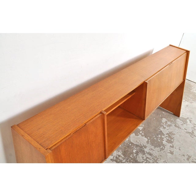 Wood Mid-Century Slanted Front Sideboard, 1950s For Sale - Image 7 of 14