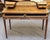 Wood Walnut Writing Desk With Drawers and Wicker Accents With Complimentary Matching Wooden Wicker Chair For Sale - Image 7 of 13