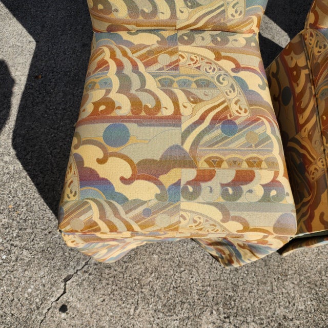 Draped Parsons Dining Chairs - Set of 4 For Sale - Image 13 of 17