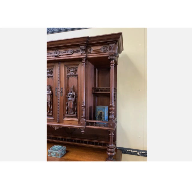 Neo-Renaissance Column Buffet, 1880s For Sale - Image 3 of 10