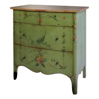 1990s Large Hand Painted French Provencal Chest of Drawers For Sale