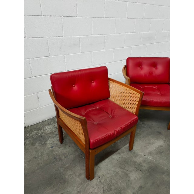 Mid-Century Modern Vintage Danish Chairs and Sofa from CFC Silkeborg, 1980, Set of 3 For Sale - Image 3 of 8