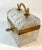 French Baccarat Diamond Cut Crystal Hinged Domed Box with Four Perfumes and Key For Sale - Image 9 of 12