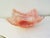 Gorgeous, large, art glass centerpiece bowl in swirling shades of pink. Excellent condition.