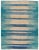 Teal Modern Expressionist Flatweave Handmade Wool Rug For Sale - Image 13 of 13