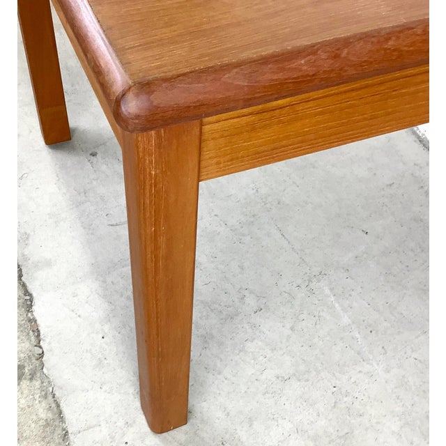 Wood Vintage Modern Square Teak End Table For Sale - Image 7 of 13