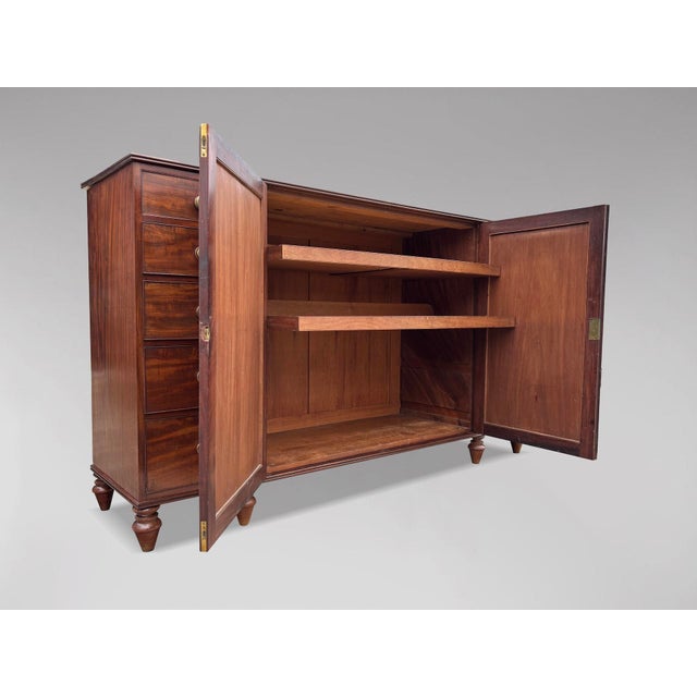 George III Mahogany Gentleman's Press, 1790s For Sale - Image 10 of 13