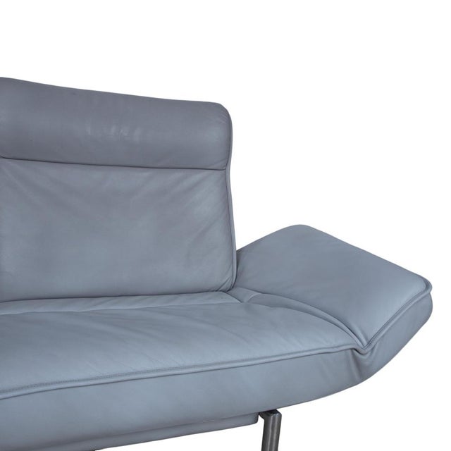 DS-450 Two-Seater Leather Blue Manual Function Sofa from de Sede For Sale - Image 9 of 18