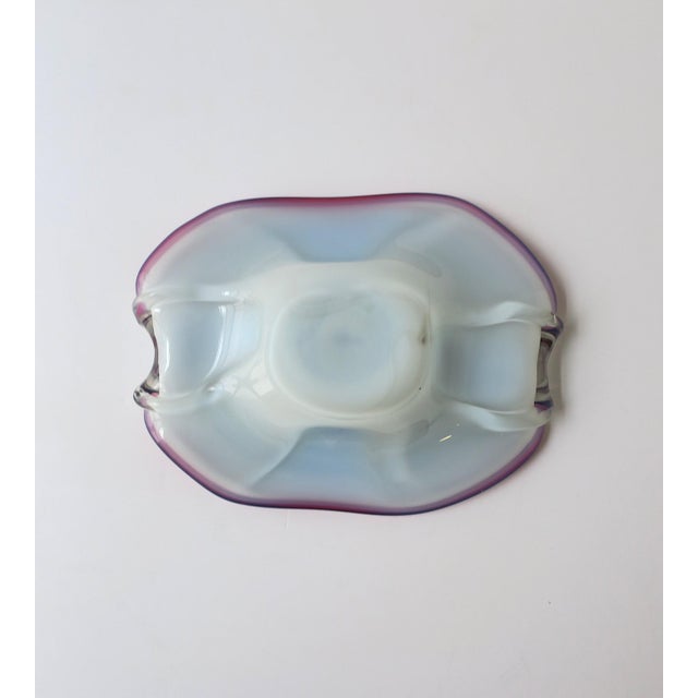 Italian Murano Art Glass Bowl Red Burgundy, Circa Mid-20th C For Sale - Image 14 of 14