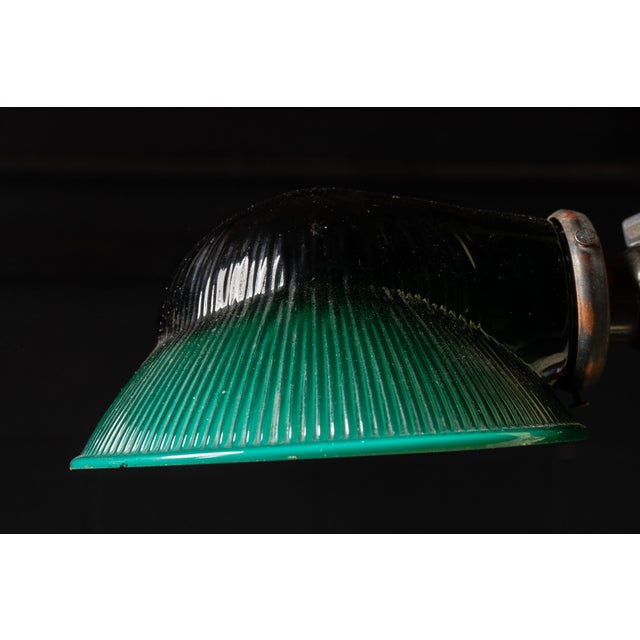 Early 20th Century Japanned Scissor Arm Lamp With Glass Shade For Sale - Image 4 of 18