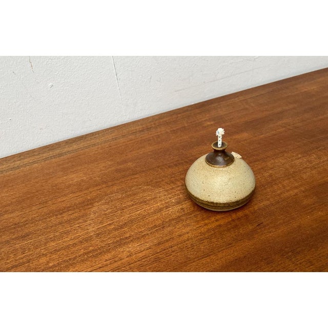 Mid-Century Danish Studio Pottery Oil Lamp from Bjergard, 1960s For Sale - Image 5 of 15