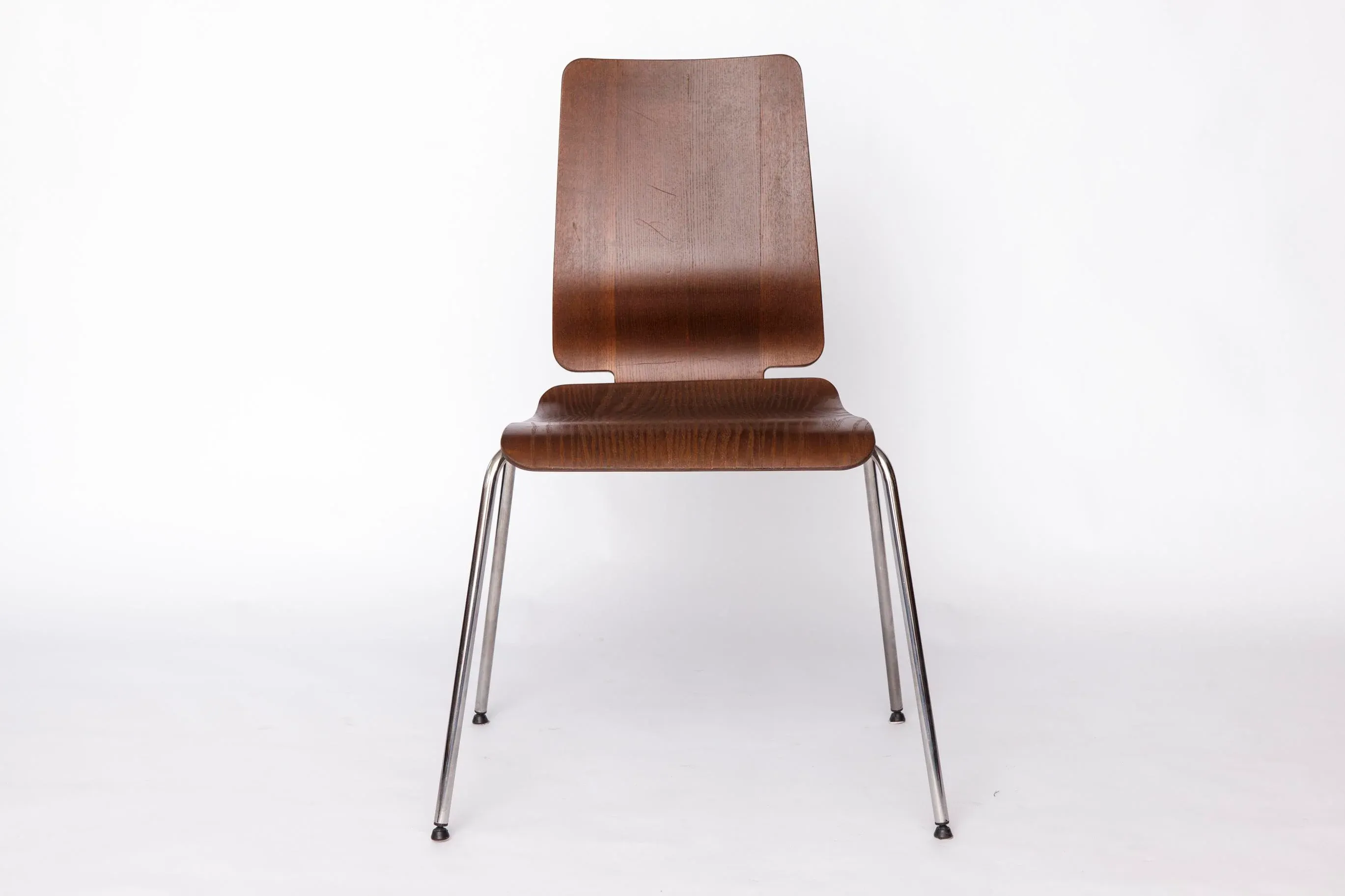 Vintage Gilbert Stackable Dining Chair in Teak Plywood Seat with