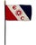 American Vintage the Explorers Club Desk Tabletop Flag 11"h For Sale - Image 3 of 15