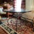 Beautiful Mahogany Top Round Dining Table Features: - Wrought iron base - glass plate top - solid sturdy design - measures...