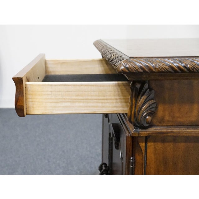 Ashley Furniture Casa Mollino Pecan Rustic European 36" Three Drawer Cabinet Nightstand B543-93 For Sale - Image 9 of 14
