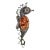 Mid 20th Century Modernist Sterling Amber Cabochon Sea Horse Brooch in the Style of Hector Aguilar For Sale