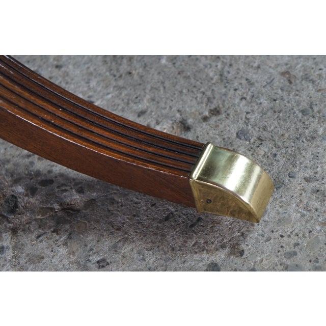 Late 20th Century Baker Historic Charleston Regency Style Mahogany Round Dining Center Table 48" For Sale - Image 11 of 13