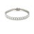 Classic with a twist, this bracelet contains 38 bezel set emerald cut diamonds weighing 12.50 carats total. Crafted in...