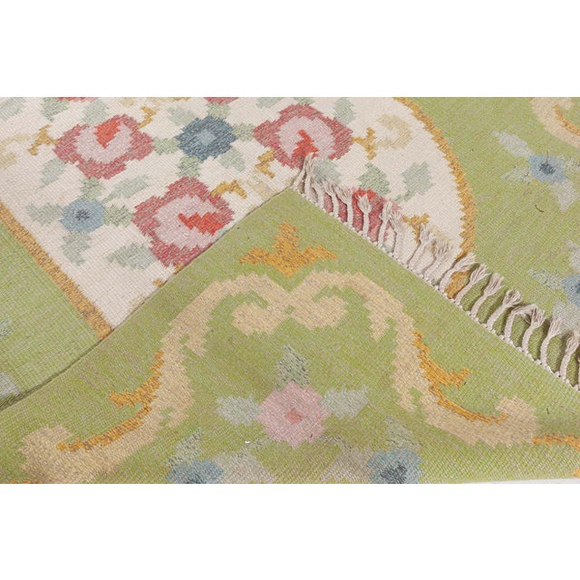 Doris Leslie Blau Vintage Swedish Flat Woven Rug by Rakel Carlander For Sale - Image 9 of 9