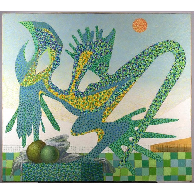The Rooster is an original Contemporary artwork realized in 1985 by the italian artist Leo Guida (1992 - 2017). Oil...