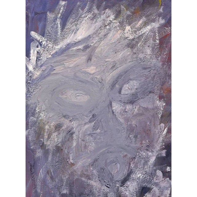 Abstract 2007 Abstract Figurative Purple Oil Painting For Sale - Image 3 of 5
