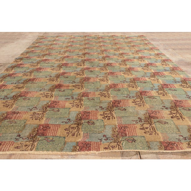 Vintage Turkish Sivas Rug, 06'08 X 10'02 For Sale - Image 9 of 10