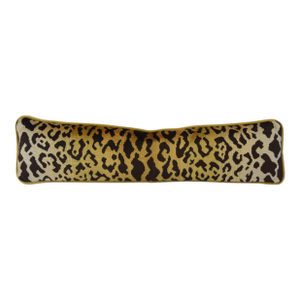 Scalamandré Leopard Velvet Accent Feather/Down Pillow