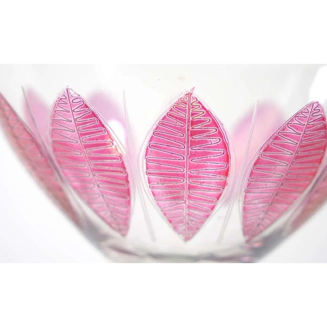 Hand Painted Crystal Champagne Coupe Service / Ten People For Sale - Image 10 of 13