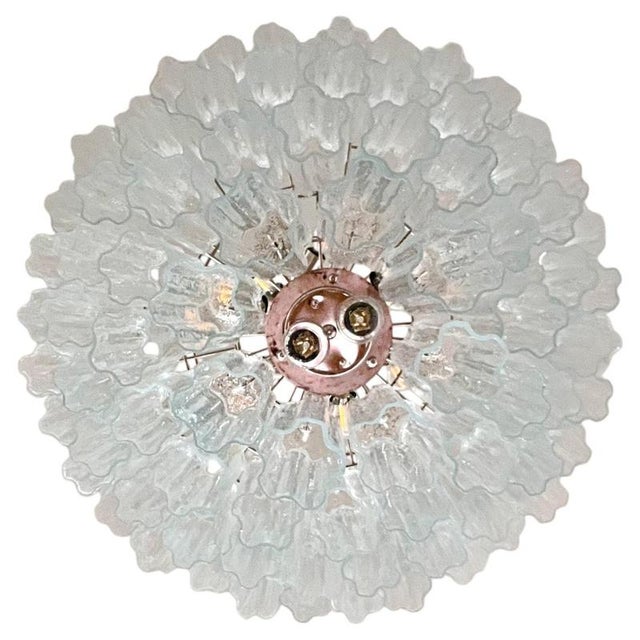 Italian Chandelier in Transparent Murano Glass, 1990 For Sale - Image 3 of 18
