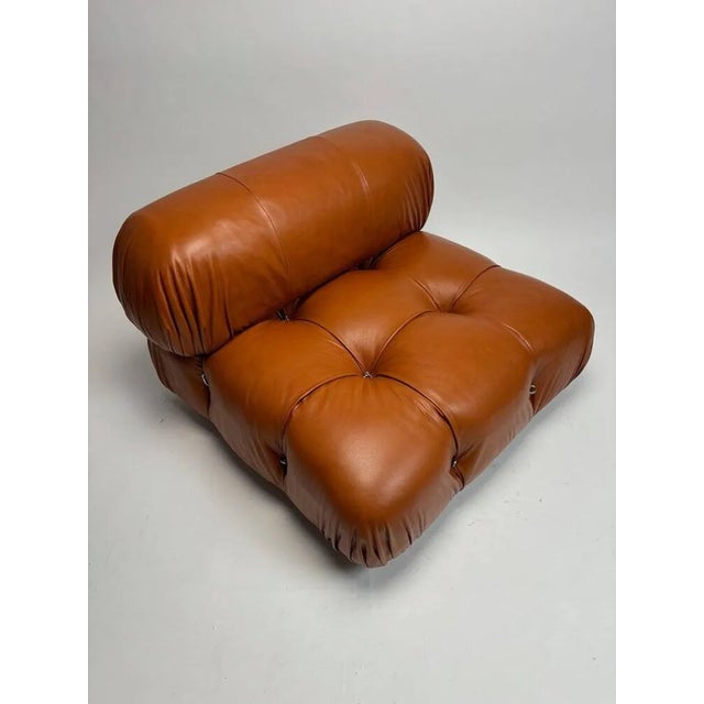 B&B Italia Camaleonda Lounge Chairs in Cognac Leather by Mario Bellini for B&b Italia, 1973 For Sale - Image 4 of 14