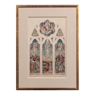 'Study for a Stained Glass Window', 19th Century English School, Circa 1920, Devotional, Ecclesiastical, Pre-Raphaelite For Sale
