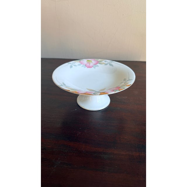 Early 20th Century Antique, Early 20th Century Noritake Japan Azalea Porcelain Footed Candy Dish / Compote For Sale - Image 5 of 7