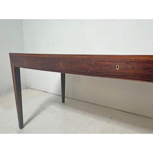 C. 1950s Severin Hansen Model 36 Rosewood Desk for Haslev, Denmark For Sale - Image 9 of 14