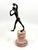 Early 20th Century Grand Tour Neoclassical Minauture Bronze Mounted on Beautiful Rouge Marble Base For Sale In Palm Springs - Image 6 of 13