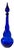 Mid-Century Modern Decorative Cobalt Blue Glass Bottle, Empolio, 1950s For Sale